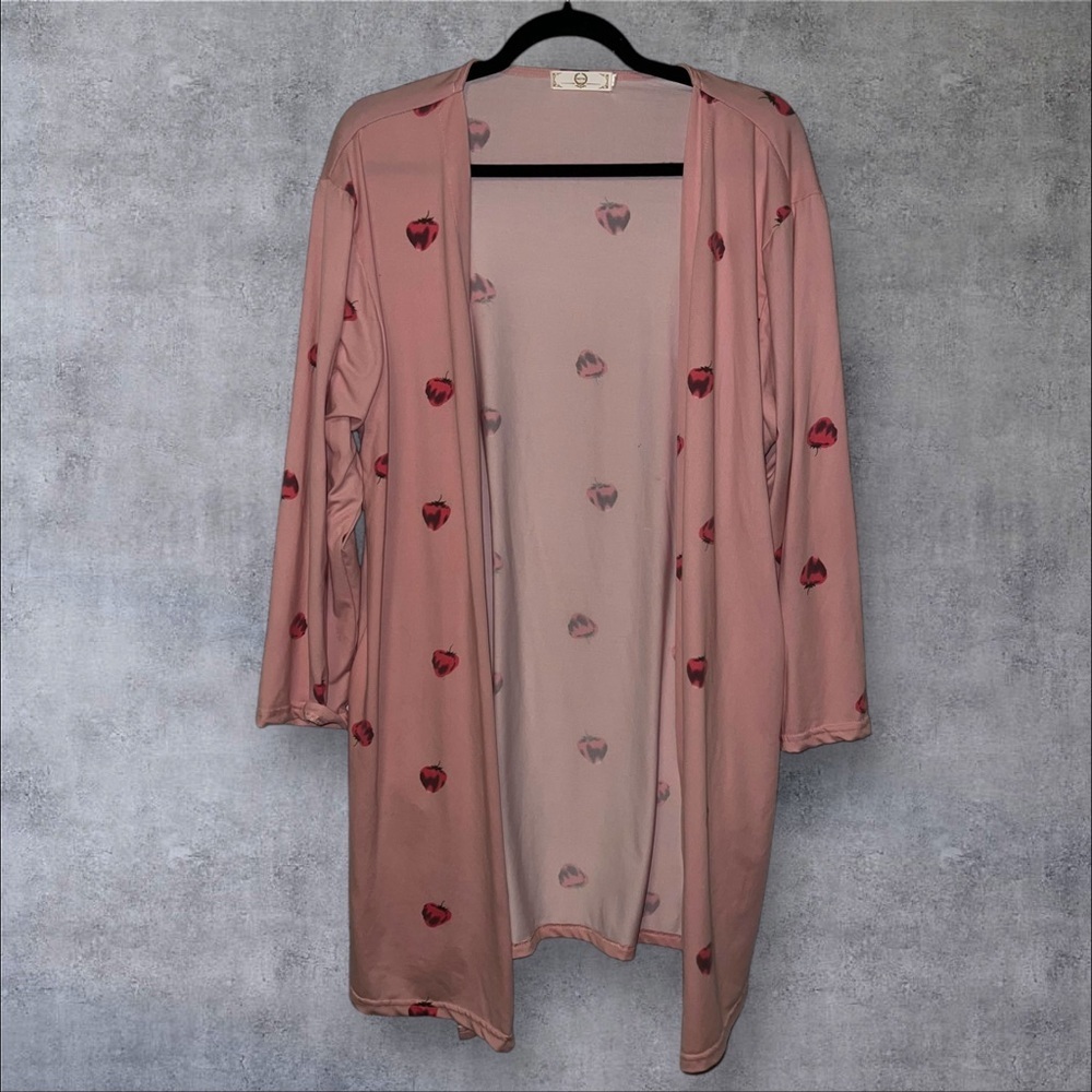 Pink Heart‎ Patterned Women's Cardigan